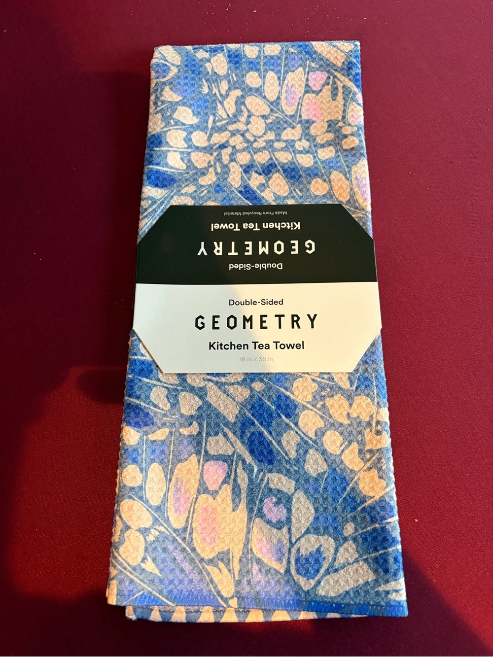 NEW! Geometry Kitchen Double Sided lavender Tea Towel - Picture 3 of 5